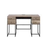 Desirre Rustic Oak & Black Desk Model 92640 By ACME Furniture